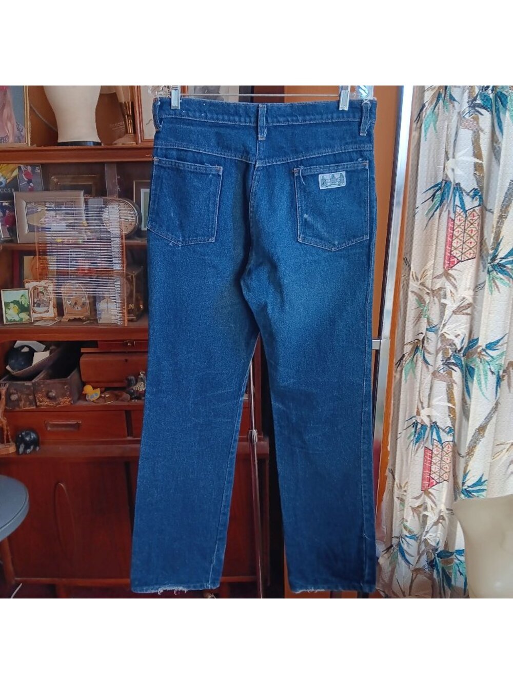 Bootcut Jeans 34x35 FIT Vintage Mens RAW DENIM WILDERNESS 80's USA TALON ZIP
